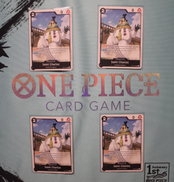 One Piece TCG Saint Charlos OP13-087 x4 Carrying On His Will Playset - Image 1