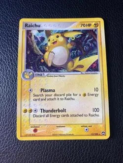 Raichu 12/108 Power Keepers Holo Pokemon Card - Image 1