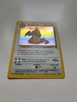 Pokemon TCG Dragonite Fossil Holo LP Unlimited Rare Card 4/62 Vintage WOTC 1999 - Image 2