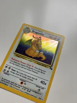 Pokemon TCG Dragonite Fossil Holo LP Unlimited Rare Card 4/62 Vintage WOTC 1999 - Image 3