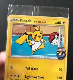 Pikachu on the Ball Futsal 001/005 Pokemon Card UK Exclusive 2020 PROMO NEW - Image 3