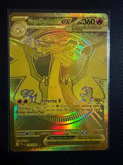 Mega Charizard EX 130/094 Phantasmal Flames Ultra Rare Gold Card Pokemon - Image 1