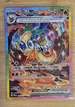 Pokemon TCG Flareon EX Prismatic Evolutions Card 146/131 Sir Illustration Rare - Image 1