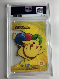 2000 Topps Pokemon TV #PC1 Pikachu Clear Card Animation Series 2 PSA 9 MINT - Image 2