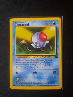 Pokemon TCG Fossil Set Tentacool Uncommon Card 56/62 - Image 1