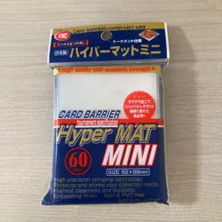 KMC Card Barrier Hyper Mat Mini Sleeves White Case 30 packs of 60 1800 Sleeve JP - Image 1