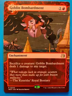 MTG 1x Goblin Bombardment # 43 Wilds of Eldraine Enchanting Tales Magic x1 NM - Image 1