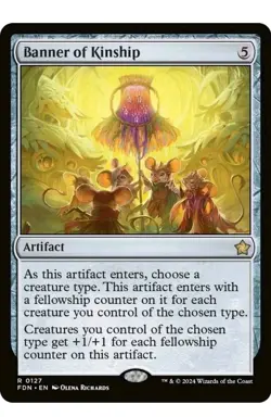 1x MTG Banner Of Kinship - Foundations Rare! NM Mint! Ships fast - Image 1
