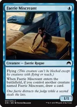 MTG MAGIC THE GATHERING - FAERIE MISCREANT X 4 - MAGIC ORIGINS NEAR MINT/EX! - Image 1