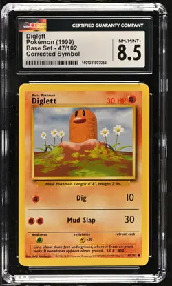 Pokemon - Base Set #047/102 Diglett CGC 8.5 FREE SHIPPING (US Only) - Image 1