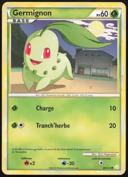 Carte Pokemon Germignon 59/123 HeartGold SoulSilver Francais - Image 1