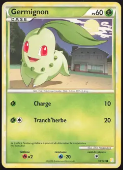 Carte Pokemon Germignon 59/123 HeartGold SoulSilver Francais - Image 1