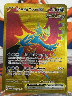 Pokemon - Roaring Moon ex - 262/182 - SV - Paradox Rift - Hyper Rare Gold NM - Image 1
