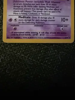 Pokemon Jungle Mr. Mime Holo Rare 6/64 - Image 3