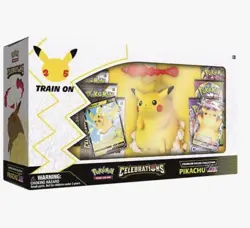 Pokemon TCG Celebrations Pikachu VMAX Box Packs And Promos No Figure - Image 1
