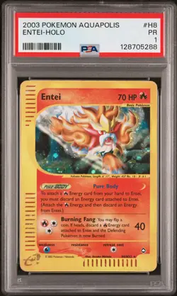 2003 POKEMON AQUAPOLIS #H8 ENTEI-HOLO PSA 1 - Image 1
