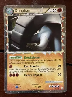 Pokemon HeartGold SoulSilver Donphan 107/123 Holo Rare LP - Image 1