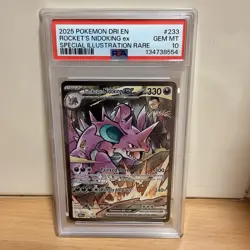 2025 Pokemon SV Destined Rivals Team Rocket's Nidoking ex #233/182 PSA 10 - Image 1