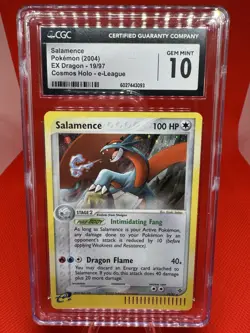 CGC GEM MINT 10 Salamence EX Dragon 19/97 Cosmos Holo - eLeague Pokemon TCG 2004 - Image 1
