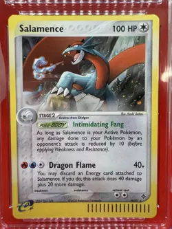 CGC GEM MINT 10 Salamence EX Dragon 19/97 Cosmos Holo - eLeague Pokemon TCG 2004 - Image 2