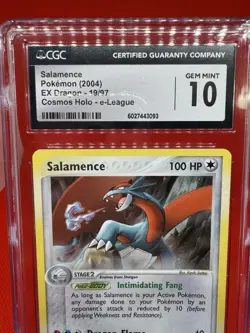 CGC GEM MINT 10 Salamence EX Dragon 19/97 Cosmos Holo - eLeague Pokemon TCG 2004 - Image 3