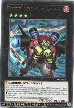YUGIOH LD10-EN036 Ultra Rare Battlin' Boxer King Dempsey 1st Edition NM - Image 1