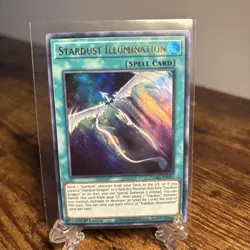 Yugioh Stardust Illumination UR 1st Ed. DAMA-EN051 MINT ships in top loader - Image 1