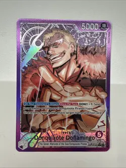 One Piece Donquixote Doflamingo OP14-060 Alt Art Parallel The Azure Sea's Seven - Image 2