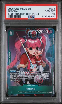 Perona #034 2025 One Piece Promos Illustration Box Vol.4 PSA 10 - Image 1