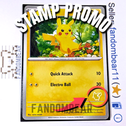 2023 Pikachu MY FIRST BATTLE STAMP PROMO card Pokemon TCG NM/LP - Image 1