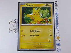 2023 Pikachu MY FIRST BATTLE STAMP PROMO card Pokemon TCG NM/LP - Image 3