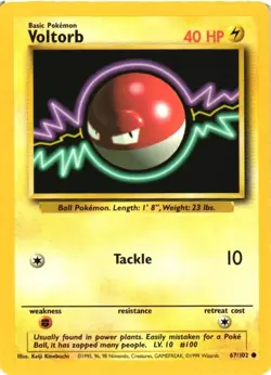 Voltorb 67/102 Base Set Common 1999 Pokemon Game Card WOTC - Image 5