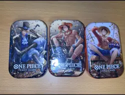 ONE PIECE CARD GAME Tin Set Vol. 2 FULL SET IN HAND SET OF 3 BRAND NEW OP-13 - Image 1