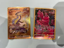 6 pokemon cards holo and secret rare all in sleeves - Image 1