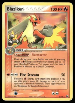 Pokemon Cards Blaziken 3/109 Ruby & Sapphire Holo Rare LP - Image 1
