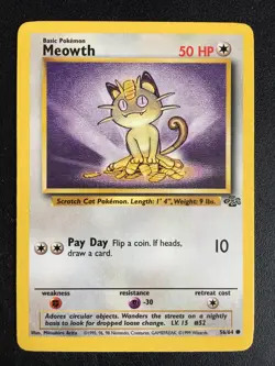 Meowth 56/64 Jungle Pokemon Card - Image 1