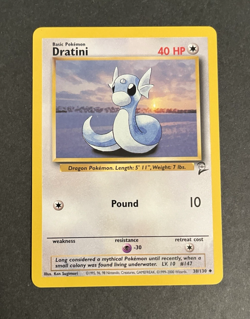 VINTAGE 2000 DRATINI - 38/130 - Base Set 2 - Pokemon Card - NM-Free Shipping - Image 1