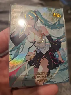 Goddess Story Waifu Anime MR-003 Holo Foil Hatsune Miku Thick Trading Card - Image 3