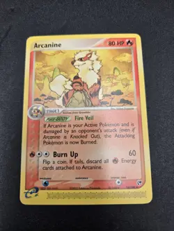 Arcanine EX Sandstorm 15/100 Rare Regular Unlimited Pokemon Card - Image 1