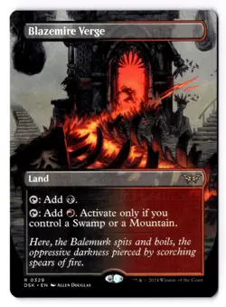Blazemire Verge (Borderless) 329 Duskmourn: House of Horror NM 1 - Image 1