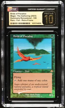 CGC 10 Pristine - Birds Of Paradise Retro Foil Dominaria Remastered 336 - Image 1