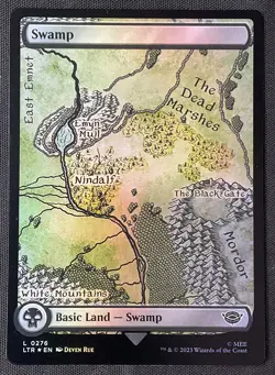 MTG LOTR: Tales of Middle-earth #276 Swamp FOIL Land LP - Image 1