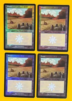 MTG PLAINS (Foil) (x4) Invasion (OldManMTG 011-905) - Image 1