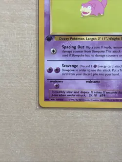 Pokemon TCG Slowpoke 1st Edition Common Card Fossil, 55/62, Regular LP Condition - Image 5