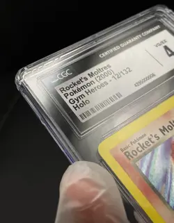 Rocket's Moltres 12/132 Holo Rare Gym Heroes Pokemon Card CGC 4 - Image 5