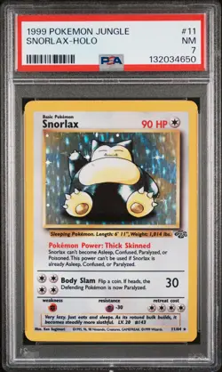 PSA 7 NM - Snorlax - Holo 11 Jungle - Pokemon TCG - Image 1
