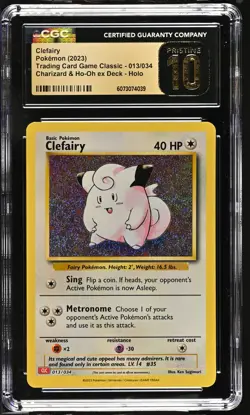 CGC 10 Pristine - Clefairy Trading Card Game Classic 013/034 - Pokemon TCG - Image 1