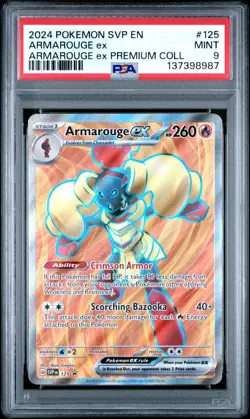 PSA 9 ARMAROUGE EX 2024 POKEMON ARMAROUGE ex PREMIUM COLLECTION PROMO SVP 125 - Image 1