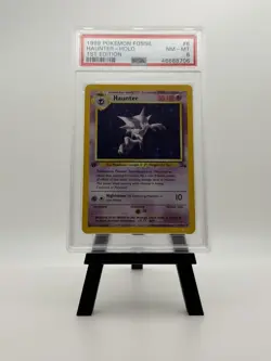 1999 POKEMON FOSSIL 1ST ED #6 HAUNTER-HOLO PSA 8 - Image 1