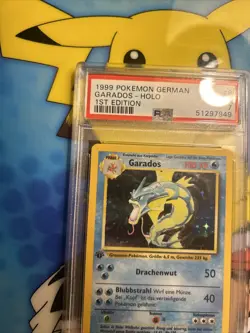 1999 POKEMON GERMAN BASE SET GYARADOS 6 GARADOS-HOLO 1ST EDITION PSA 7 - Image 2